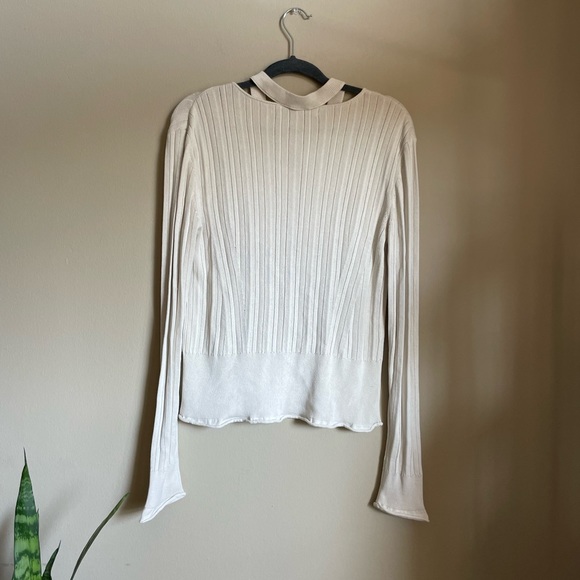 proenza schouler halter cardigan white label cream color size large - Picture 5 of 5